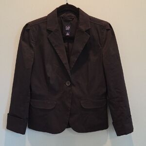 GAP Women's Size 6 Blazer 100% Cotton Fully Lined Long Sleeves Versatile Piece